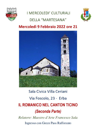 I mercoledì culturali della "Martesana" Il romanico nel Canton Ticino 