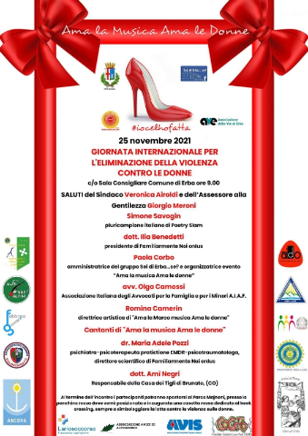 Giornata internazionale Eliminazione della violenza contro le donne