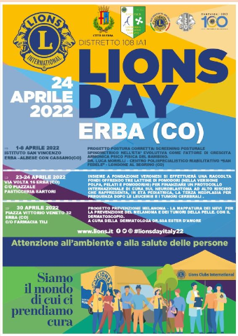 Lions Day Erba, Progetto postura corretta