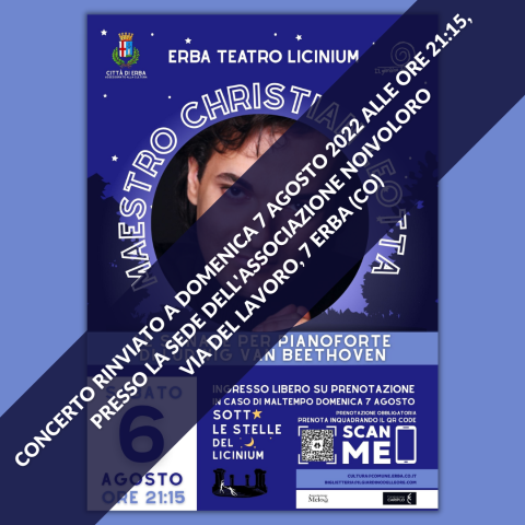 Concerto del Maestro C. Leotta - Cambio giorno e location