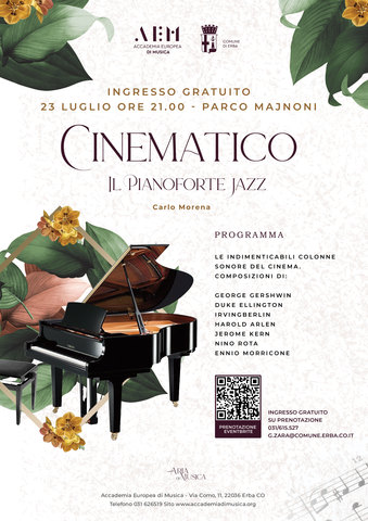 Cinematico...il pianoforte jazz - Accademia Europea di Musica