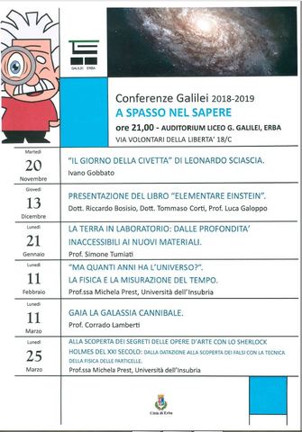 Conferenze Galilei 2018-2019